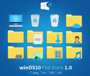 winos10 flat icon pack