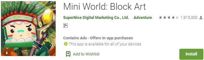 Download Mini World Block Art For Windows