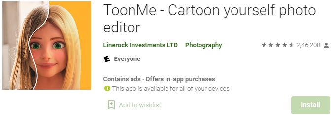 Download ToonMe - Cartoon yourself photo editor For Windows
