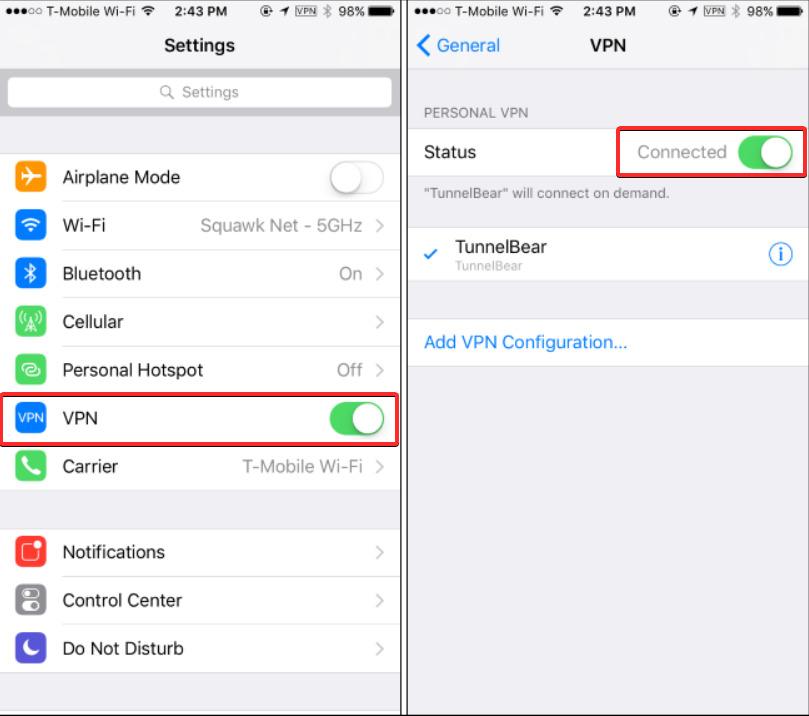 Disable Or Delete Vpn On Iphone - Step 1