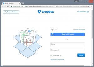 Dropbox sign in