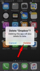 Uninstall And Reinstall The Dropbox App - Step 2